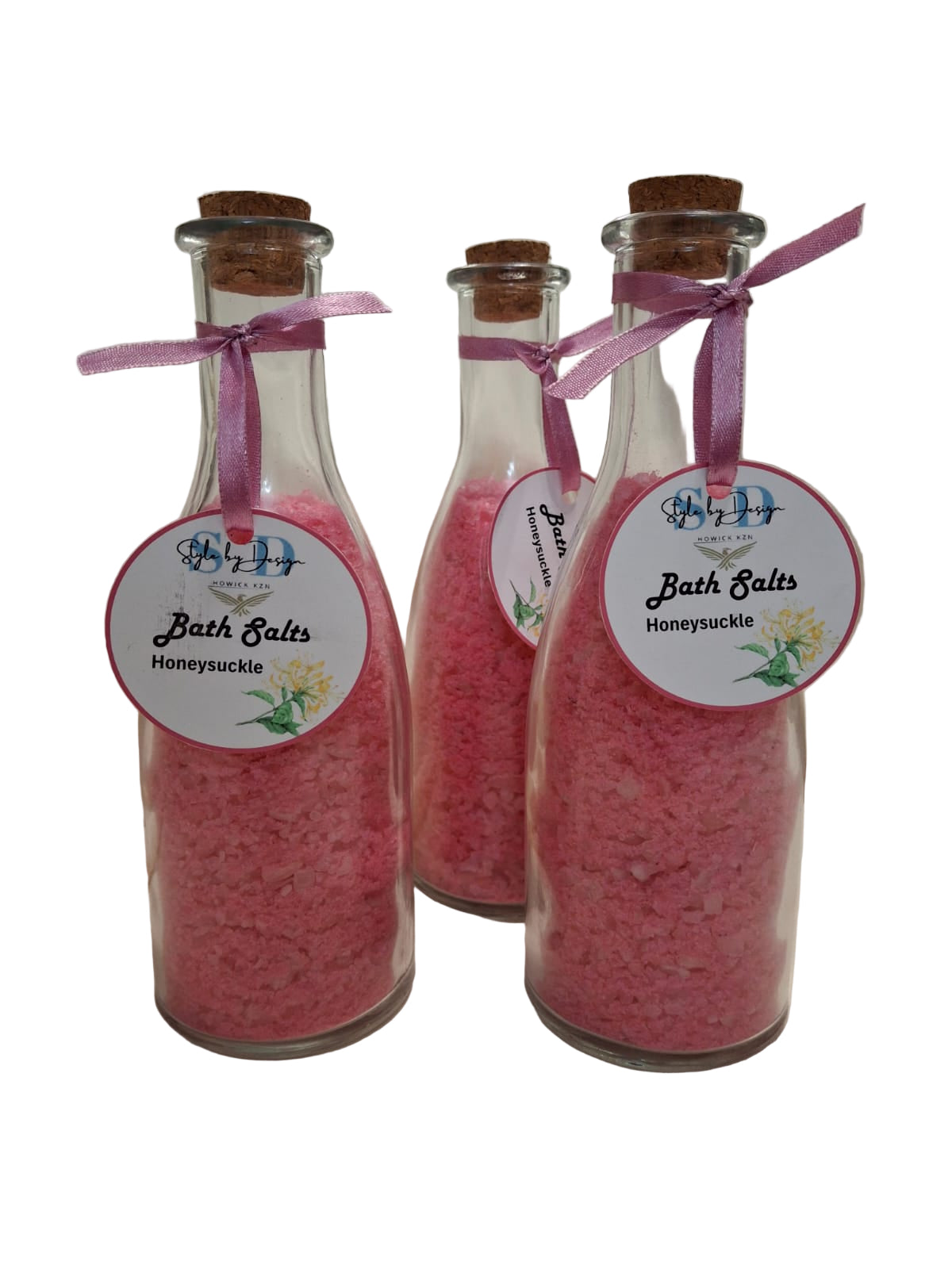 Bottles of Bath Salts variant Honeysuckle
